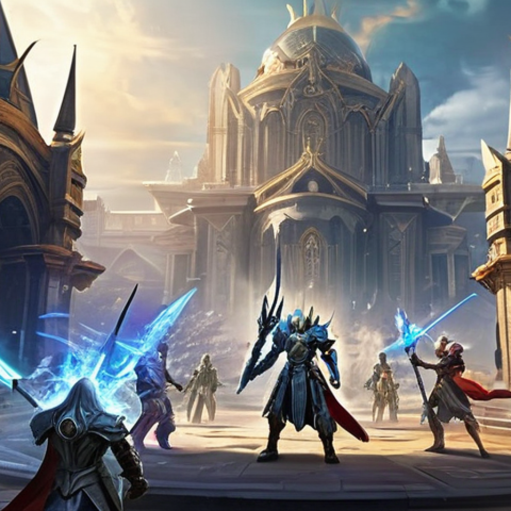 아이온 PvP 경험치 획득법 - **Aion PvP Epic Fortress Battle:**
    A dynamic and epic battle scene set within a grand, semi-ruin...