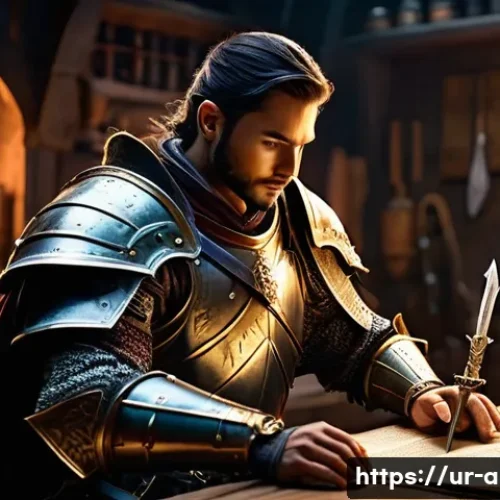 Home 24 아이온 공성전 준비물 - **Prompt: "A seasoned fantasy warrior, heavily armored and equipped with an intricately enchanted sw...